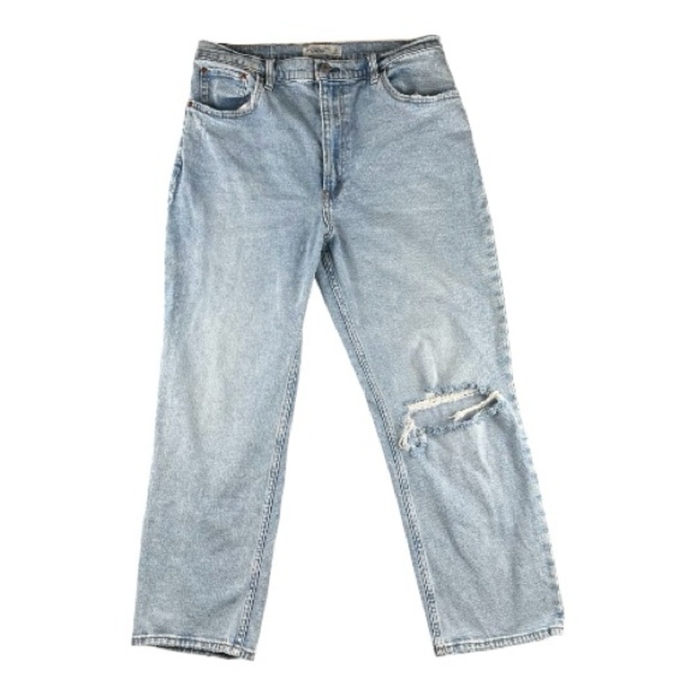 Abercrombie Distressed Curve Love Ankle Straight Ultra High Rise Jeans Sz 31 - Picture 3 of 11